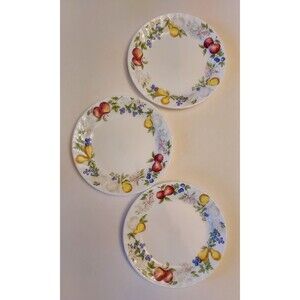 Corelle by Corningware ~ 'CHUTNEY' Fruits - 7" Salad Plates ~ Set Of 3